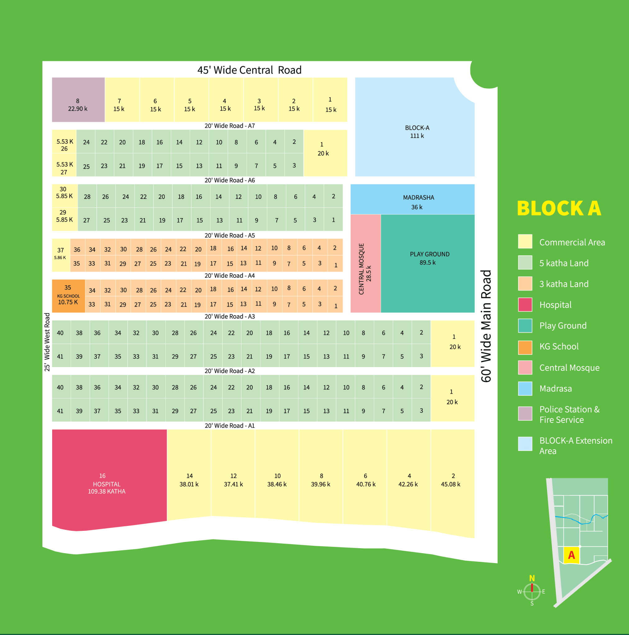 Purbachal Green Town Map